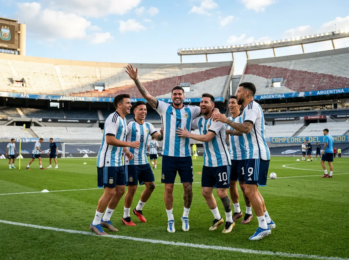 Argentínska landsliðið með Messi undirbúið fyrir HM 2026