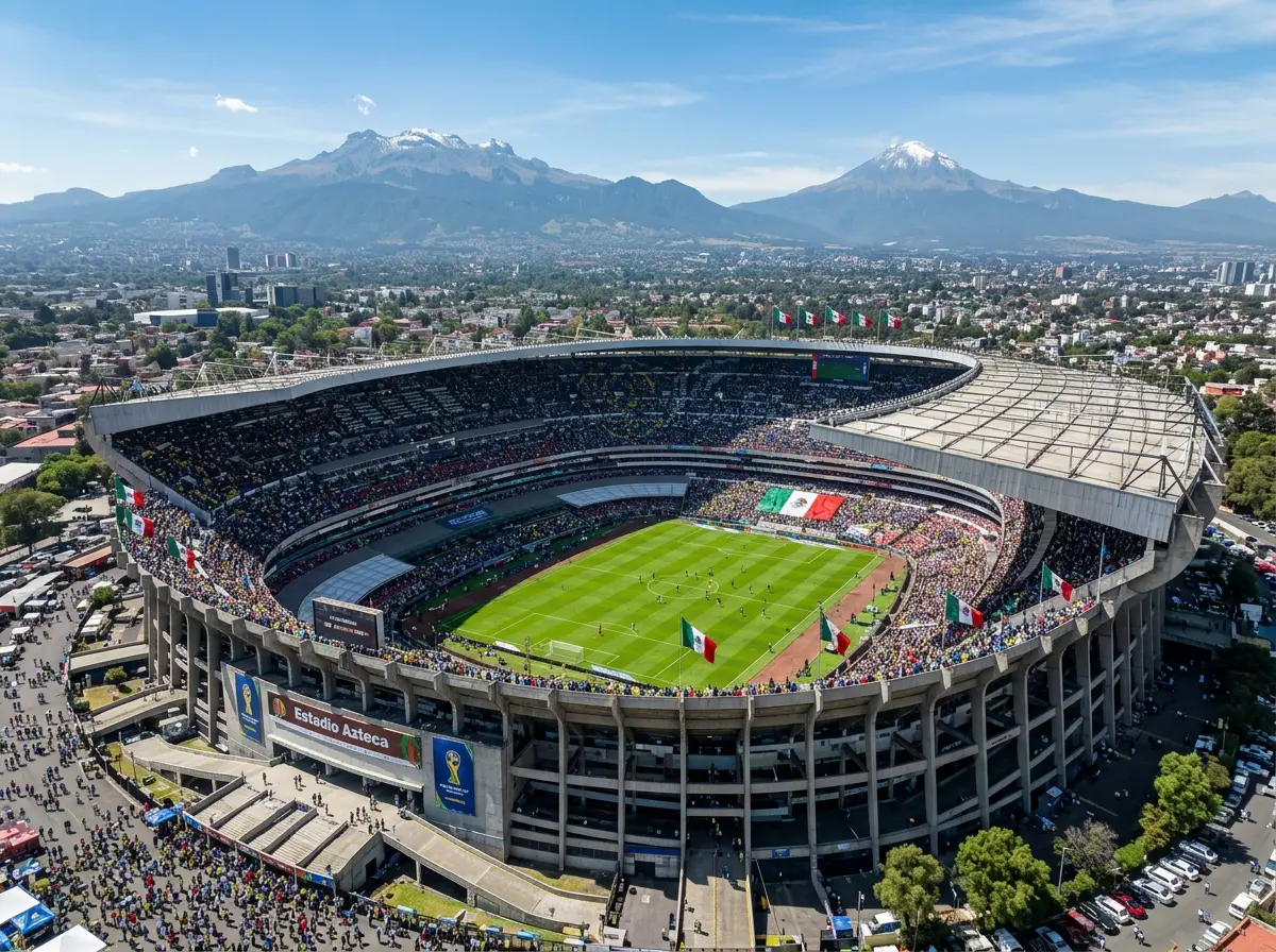 Estadio Azteca í Mexíkóborg sem hýsir opnunarleik heimsmeistaramótsins 2026