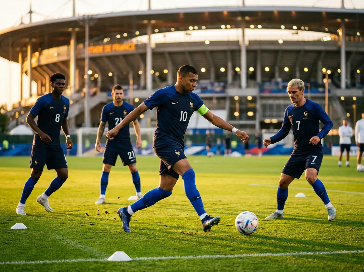 Franska landsliðið í knattspyrnu með Mbappé undirbúið fyrir HM 2026